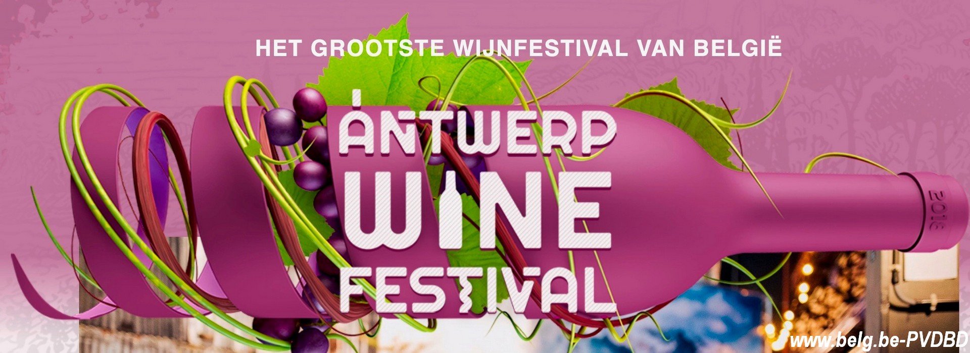 Rollende tonnen, wijnstampers en de beste wijnen vanaf vandaag het gratis 3-daags Antwerp Wine Festival! - Affiche Antwerp Fine Festival 1