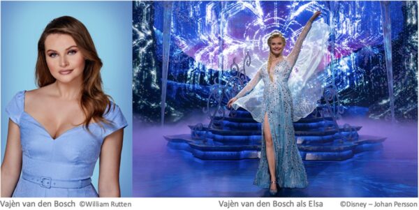 Vajèn van den Bosch (Elsa) uit de Nederlandse musical Disney FROZEN